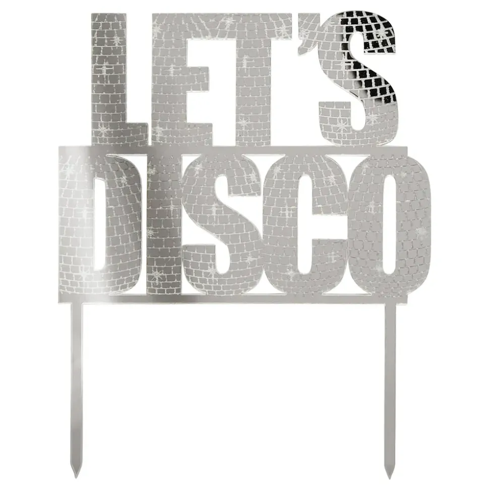 Kakedekorasjon Let's Disco i akryl