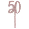 Kakedekorasjon 50 Roségull i Akryl
