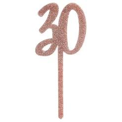 Kakedekorasjon 30 Roségull i Akryl