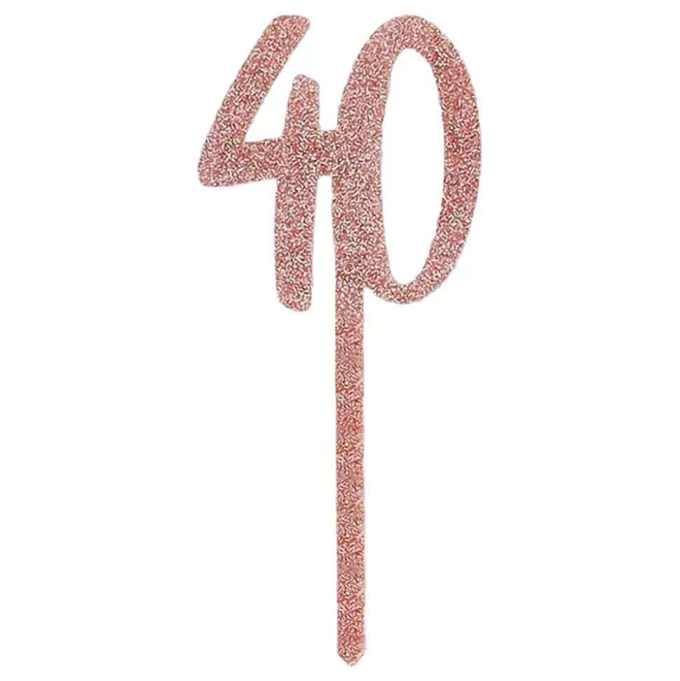 Kakedekorasjon 40 Roségull i Akryl
