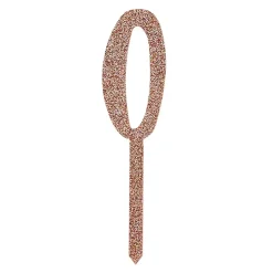 Kakedekorasjon Tall Roségull Glitter av Akryl