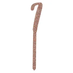 Kakedekorasjon Tall Roségull Glitter av Akryl