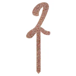 Kakedekorasjon Tall Roségull Glitter av Akryl