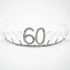 Kakedekorasjon Tiara Tall av Metall Sølv