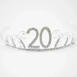 Kakedekorasjon Tiara Tall av Metall Sølv