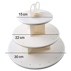 Kakefat med Lollipop-holder Hvit