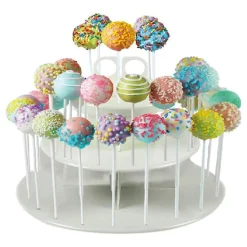 Kakefat med Lollipop-holder Hvit