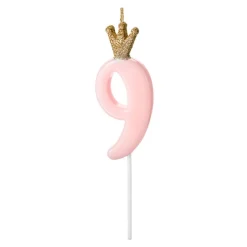 Kakelys Tall med Krone Rosa