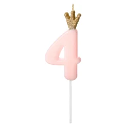 Kakelys Tall med Krone Rosa
