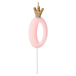 Kakelys Tall med Krone Rosa