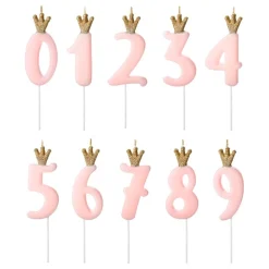 Kakelys Tall med Krone Rosa