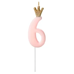 Kakelys Tall med Krone Rosa