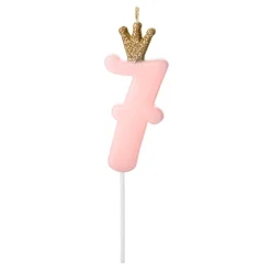 Kakelys Tall med Krone Rosa