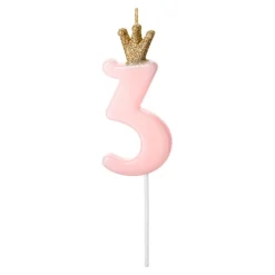 Kakelys Tall med Krone Rosa