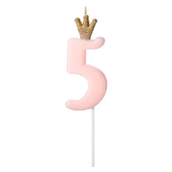 Kakelys Tall med Krone Rosa