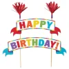 Kakevimpel Happy Birthday Regnbue