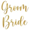 Klistremerker for Glass Bride & Groom