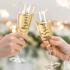Klistremerker for Glass Bride & Groom