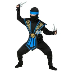 Kombat Ninja Blå Barn Kostyme