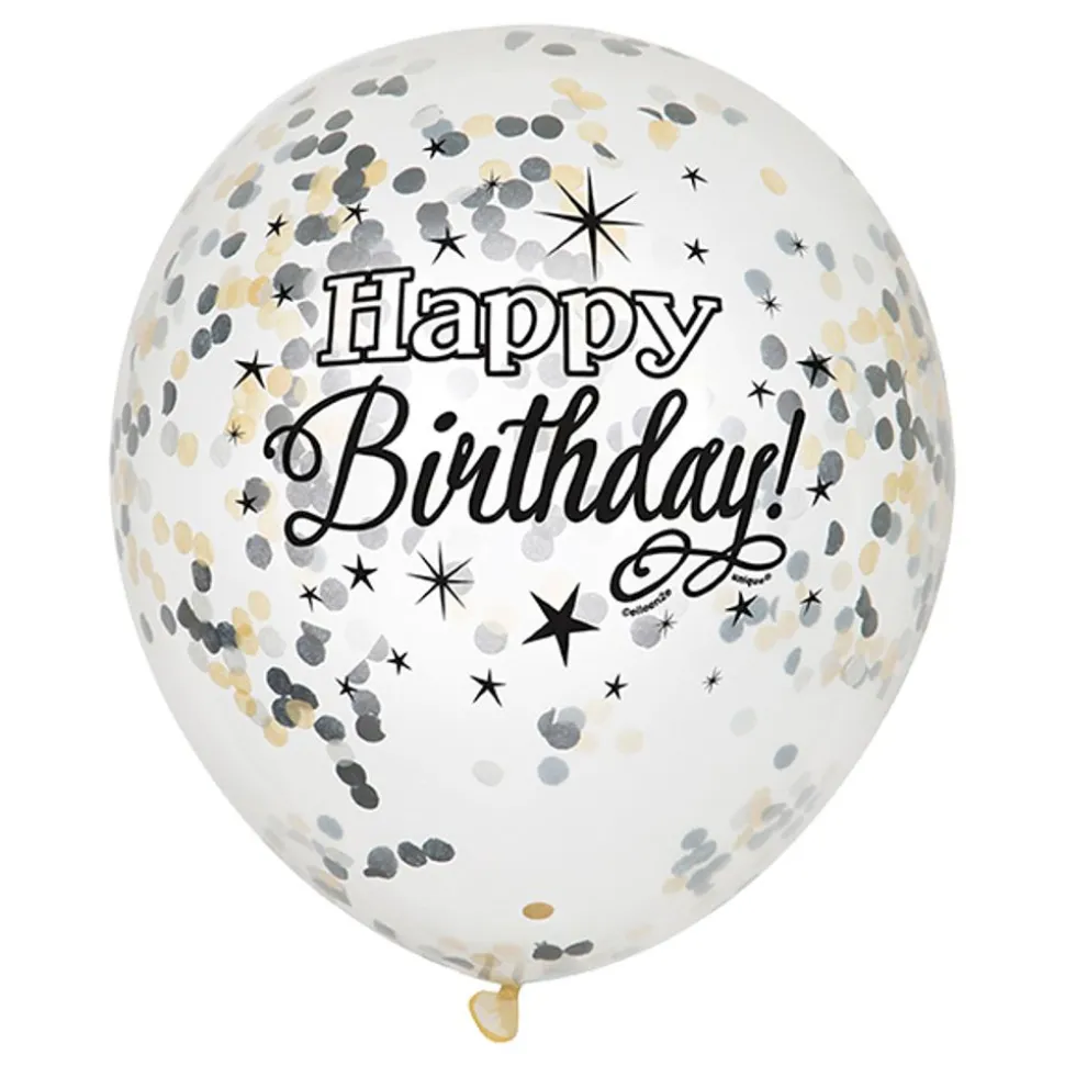 Konfettiballonger Glitter Happy Birthday