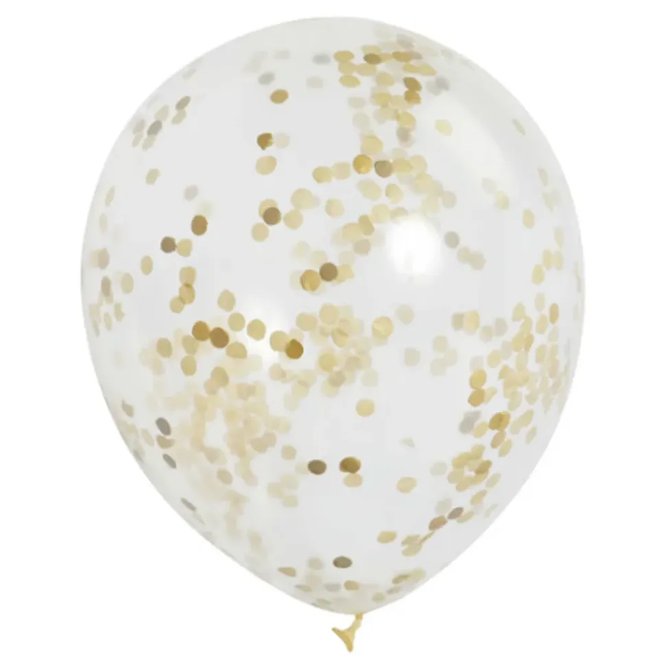 Konfettiballonger Gull