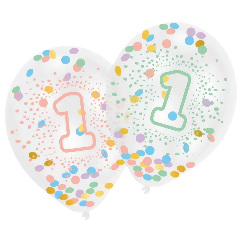 Konfettiballonger 1-årsfest Regnbue
