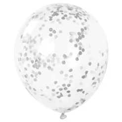 Konfettiballonger Sølv