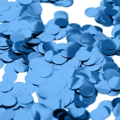 Konfetti Blå Metallic Runde