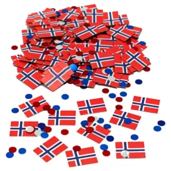 Konfetti Norsk Flagg