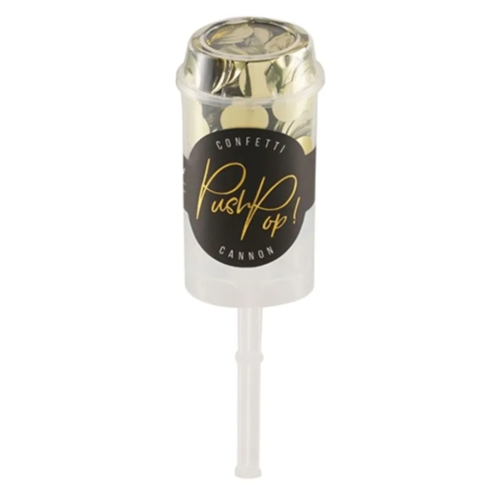 Konfetti Push Pop Gull Metallic