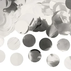 Konfetti Rund Sølv Metallic