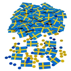 Konfetti Svensk Flagg