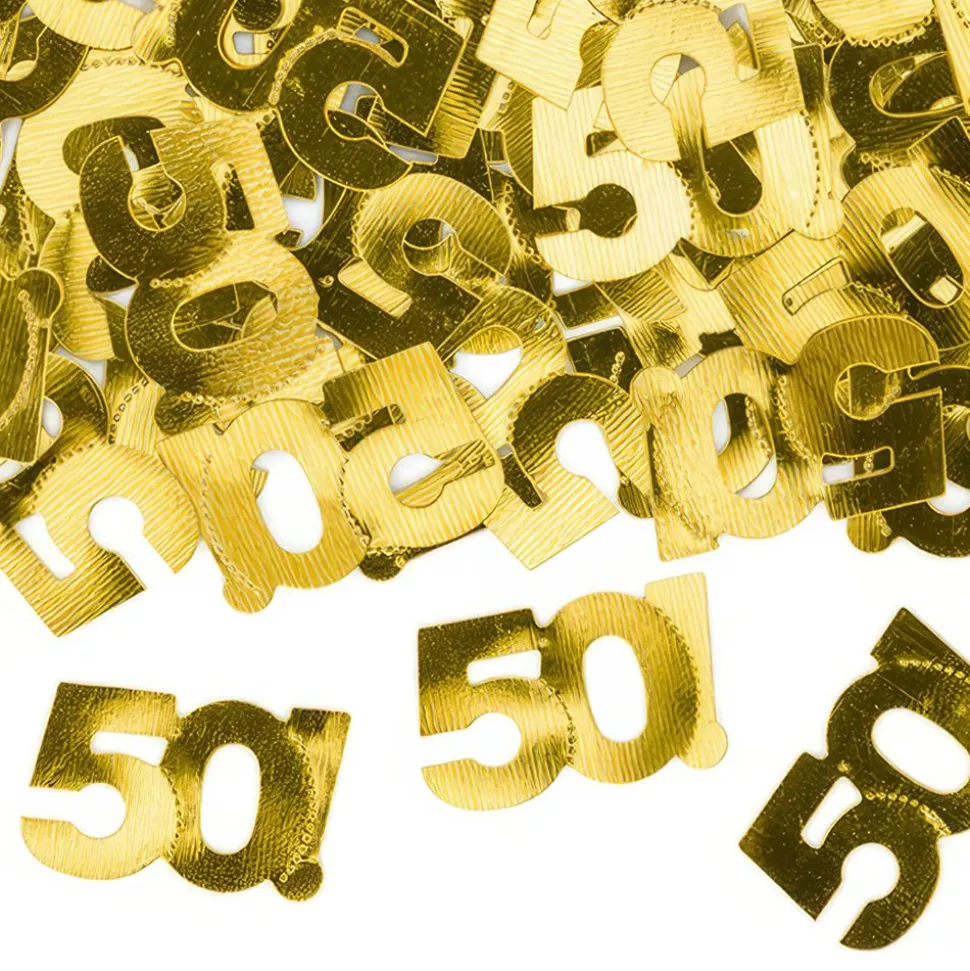 Konfetti Tallet 50 Gull Metallic