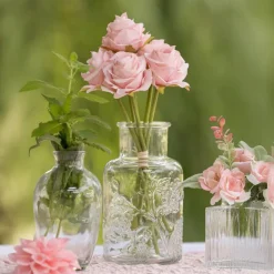 Kunstig blomsterbukett roser rosa
