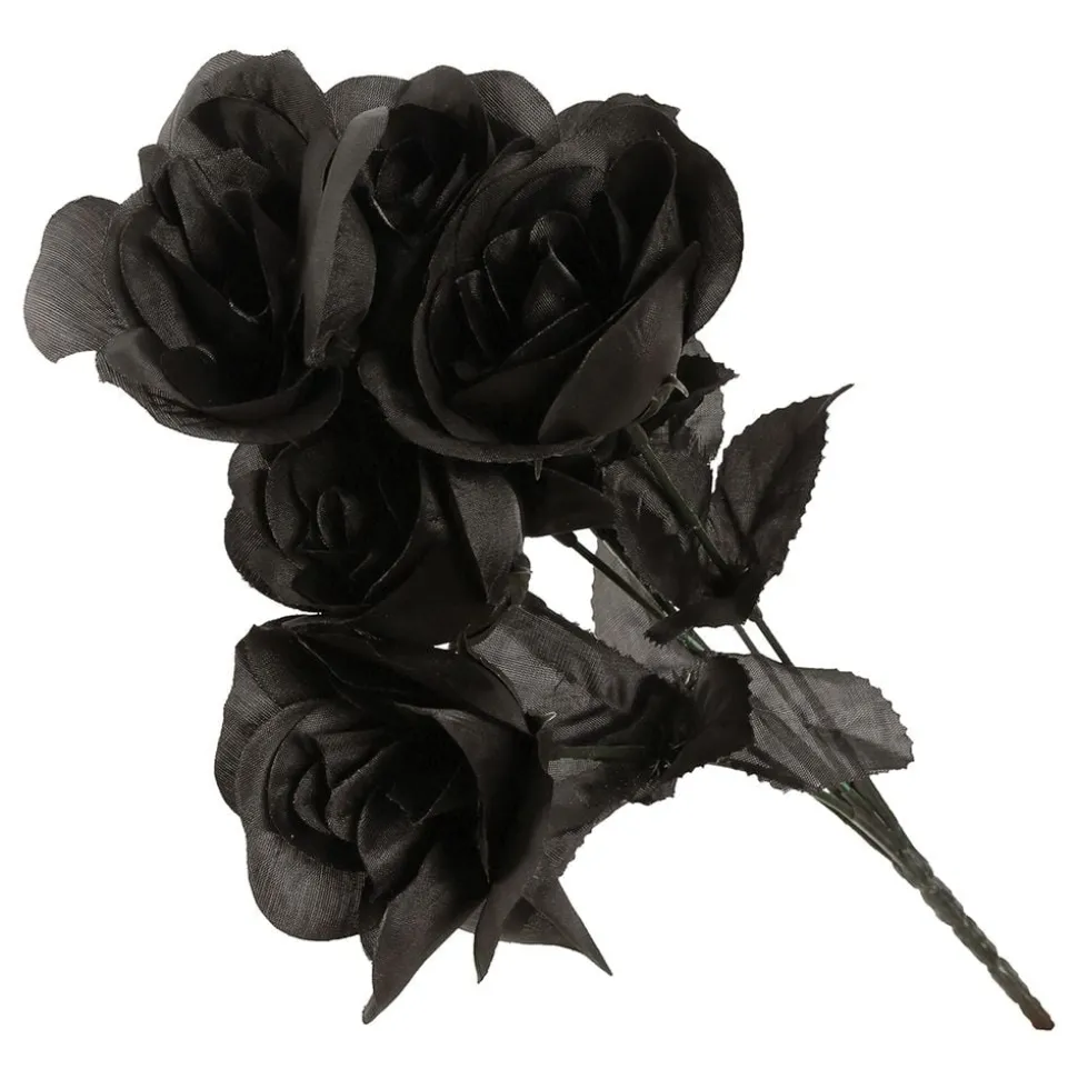 Kunstig blomsterbukett svart