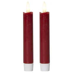 LED Antikklys Korte Rustic Rød