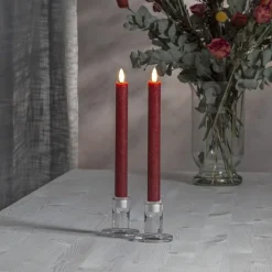 LED Antikklys Lenge Rustic Rød