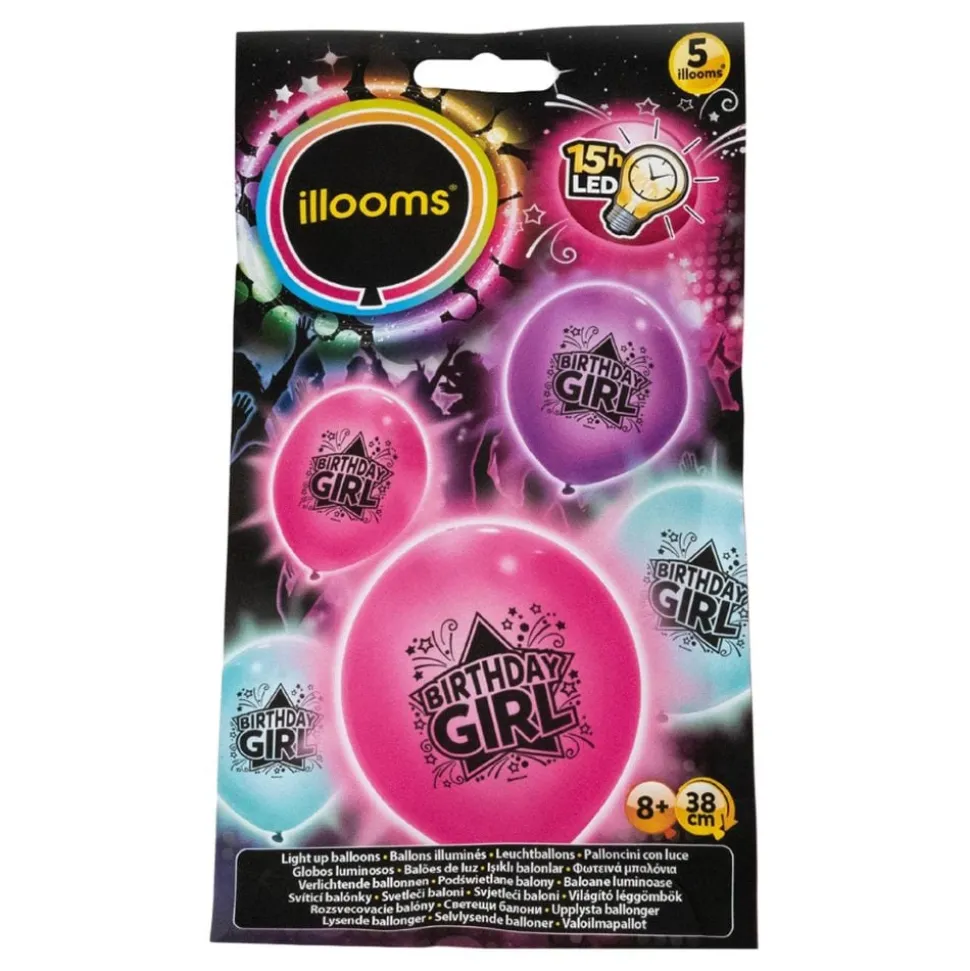 LED-ballonger Birthday Girl
