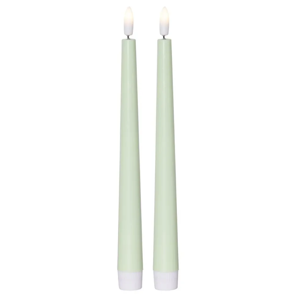 LED Kronelys Grønn