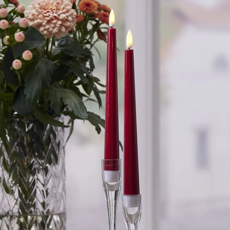 LED Kronelys Røde