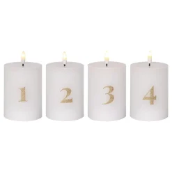 LED Kubbelys Flamme Advent