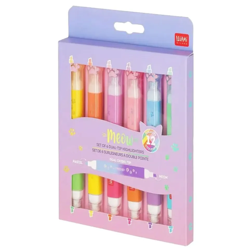 Legami Meow Highlighters Pastell