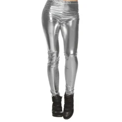 Leggings Metallic Sølv