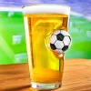 Ølglass med Fotball