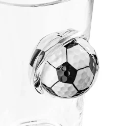 Ølglass med Fotball