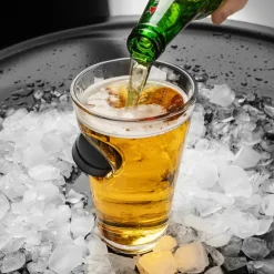 Ølglass med Hockeypuck
