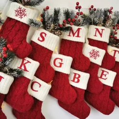 Liten julestrømpe med bokstav