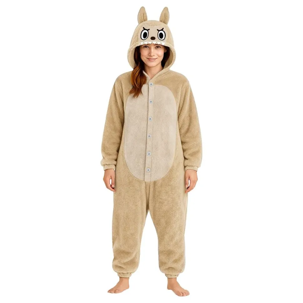 Lulu Monster Beige Onesie Dame Kostyme