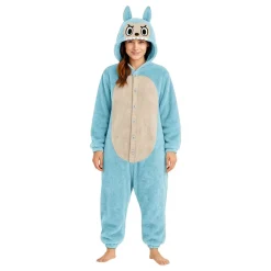 Lulu Monster Blå Onesie Dame Kostyme