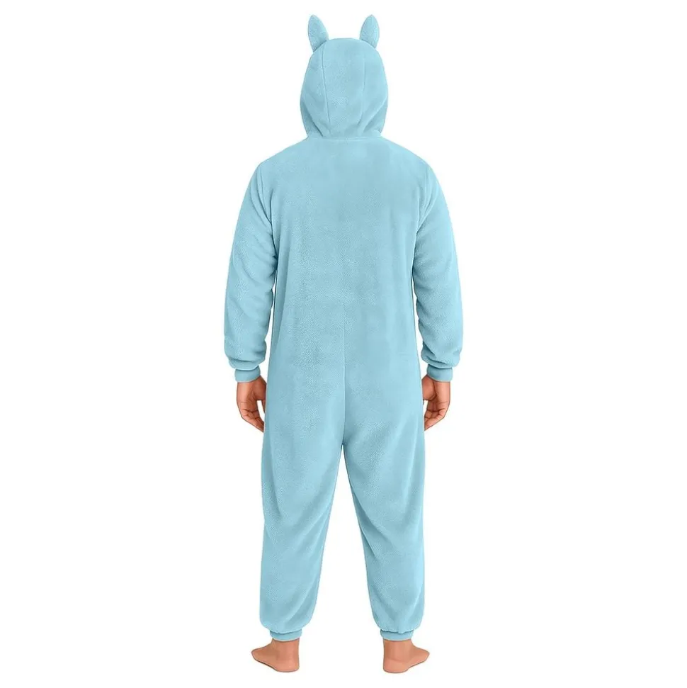 Lulu Monster Blå Onesie Dame Kostyme
